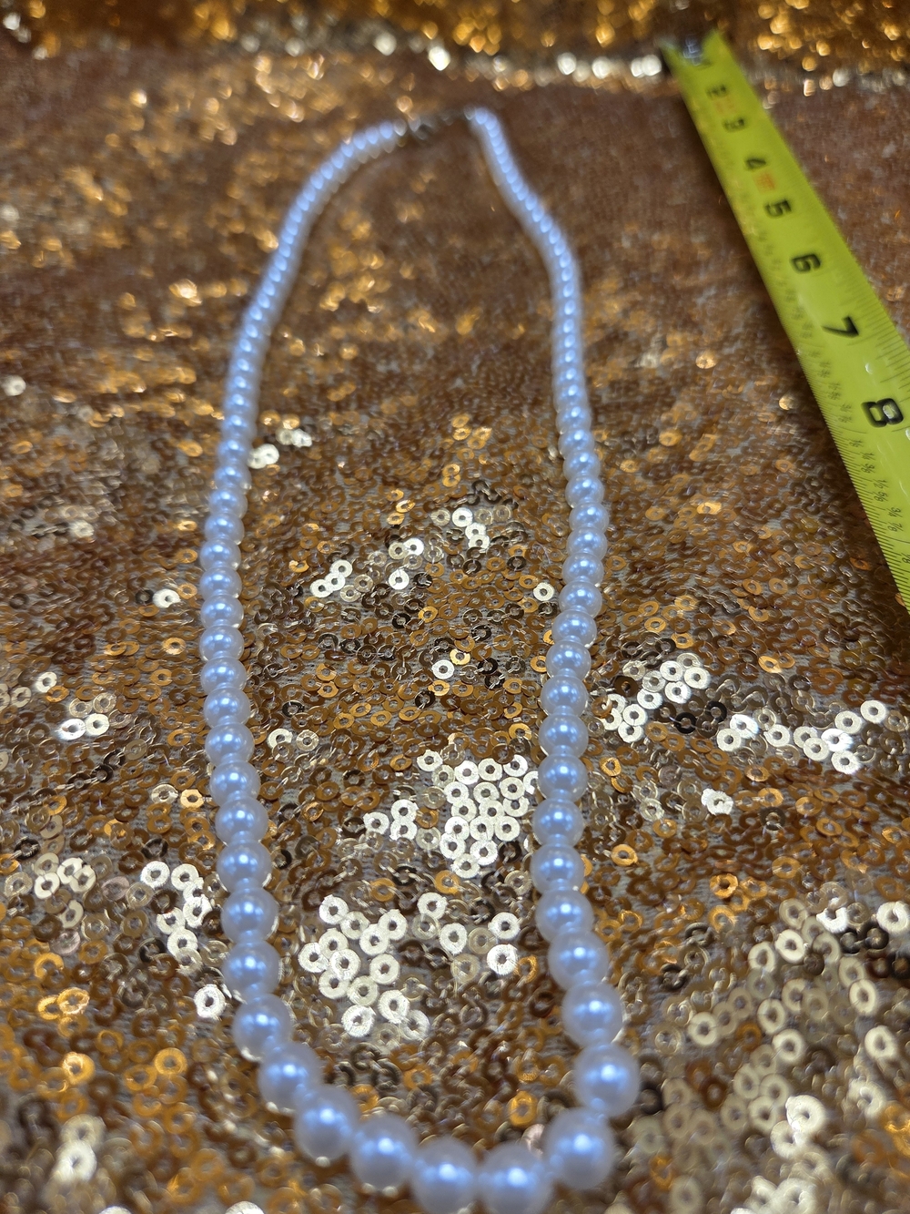 Classic Pearl Bead Necklace in White